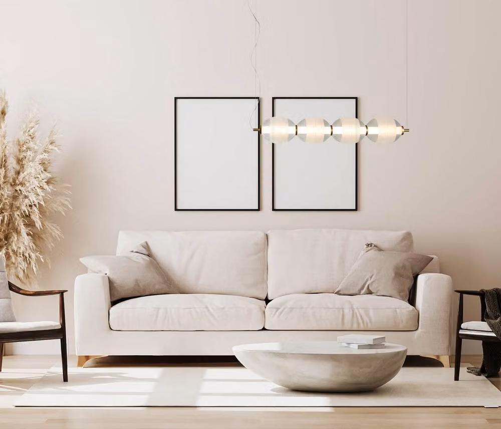 Netlighting Rinot Quad Bar Pendant Ceiling Light in Black and White with Warm White LED – 2