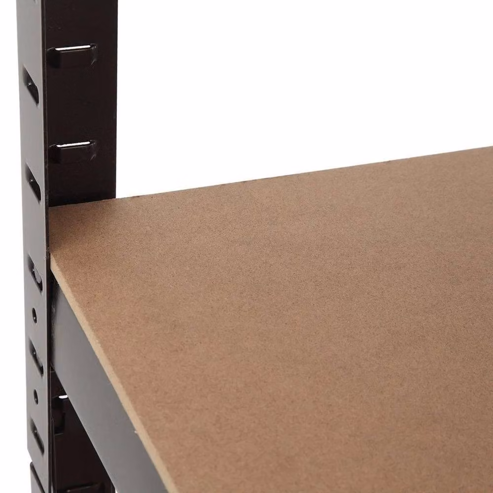 FORGEVIO 5 Tier Boltless Corner Shelving Unit in Black, H 180 x W 70 x D 40 cm – 4