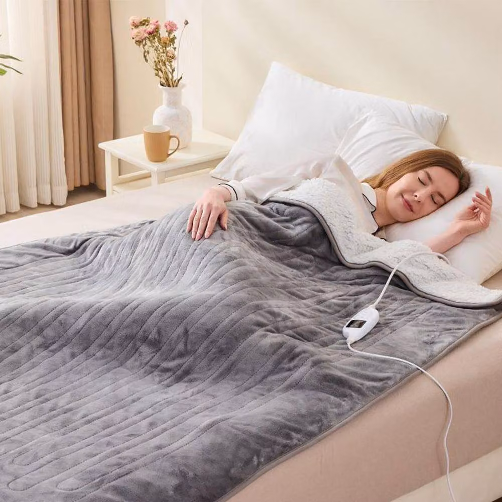 House of Home Electric Heated Fleece Throw Blanket, Grey, W/D/H: 160 x 130 cm – 4