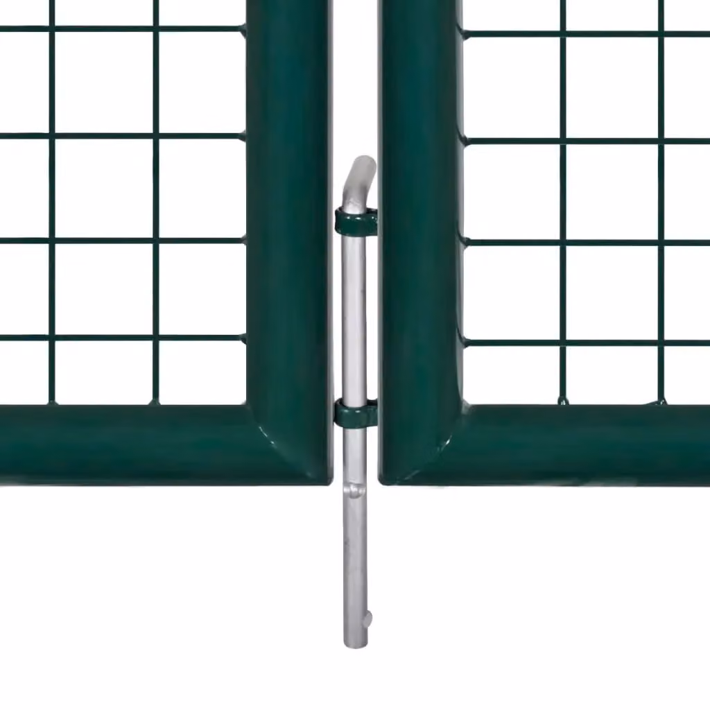 Berkfield Home Green Galvanised Steel Garden Mesh Swing Gate, W: 289 cm, H: 175 cm – 5