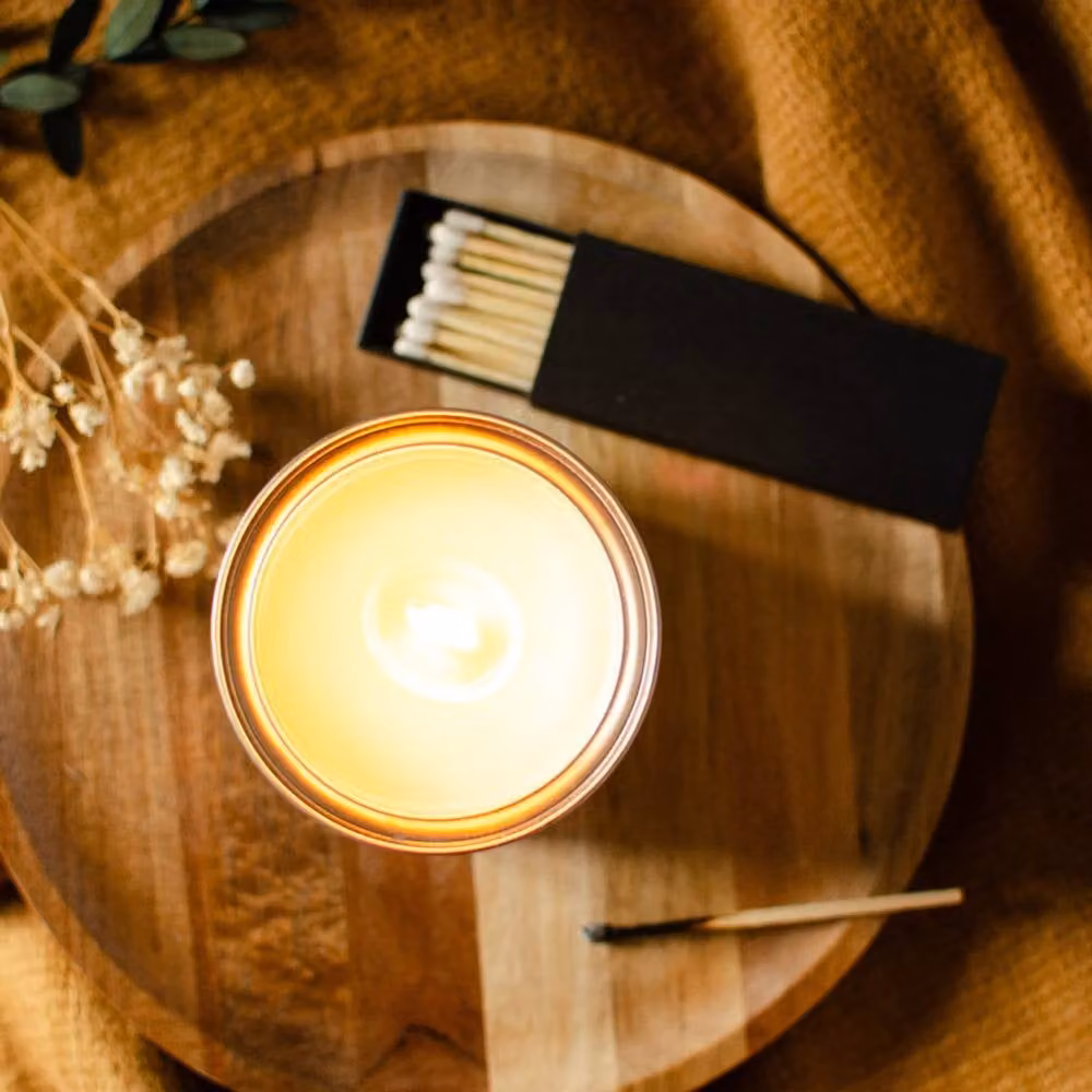 JAAM Chocolate Orange Crackle Wick Candle in Silver – 3