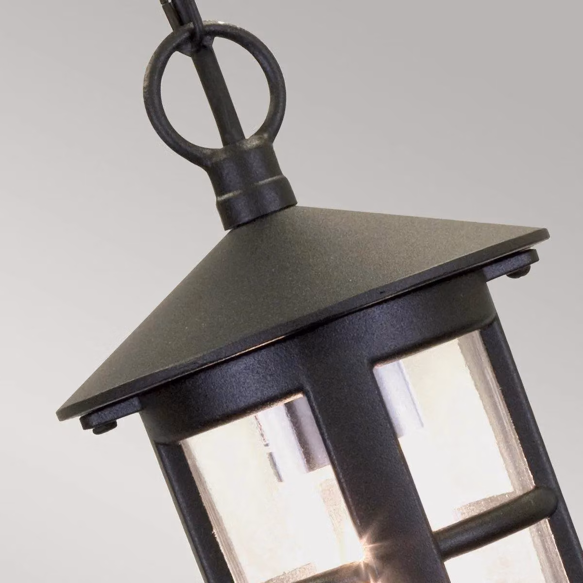Netlighting Hereford Black Outdoor Ceiling Lantern with IP43 Rating and E27 Socket – 2
