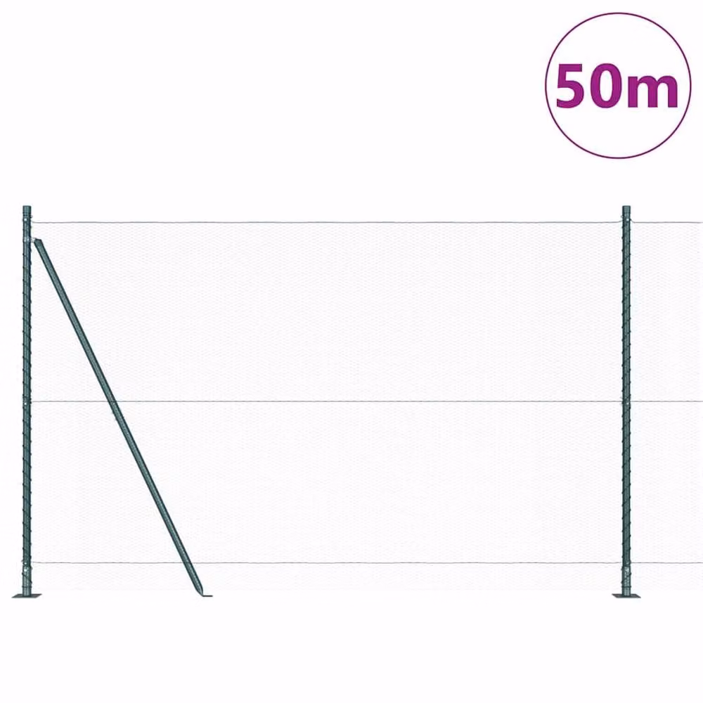 Berkfield Home Green Steel Hexagon Fence 1.6 x 50 m – 2