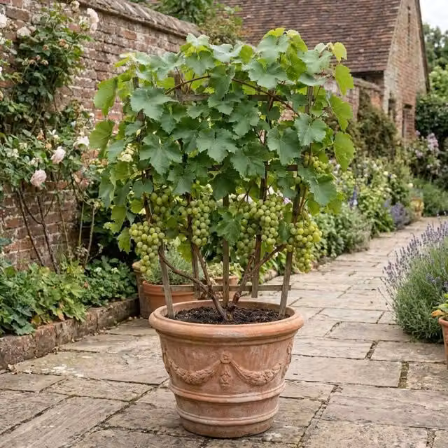 Plants By Post Vitis Superior Seedless White Grape Vine, Golden Green, 3L