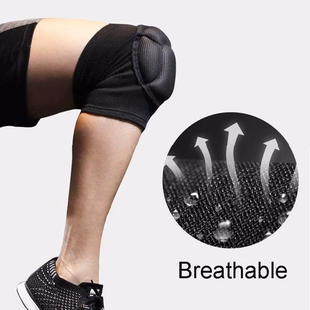 NESTLUNE Pro Knee Pads for Construction Comfort, 3 Pairs, Black, Size 10 – 4
