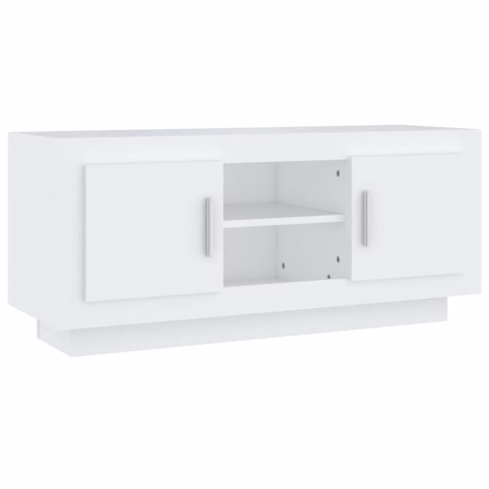 Berkfield Home Modern White TV Cabinet in Engineered Wood W/D/H: 102 x 35 x 45 cm – 2