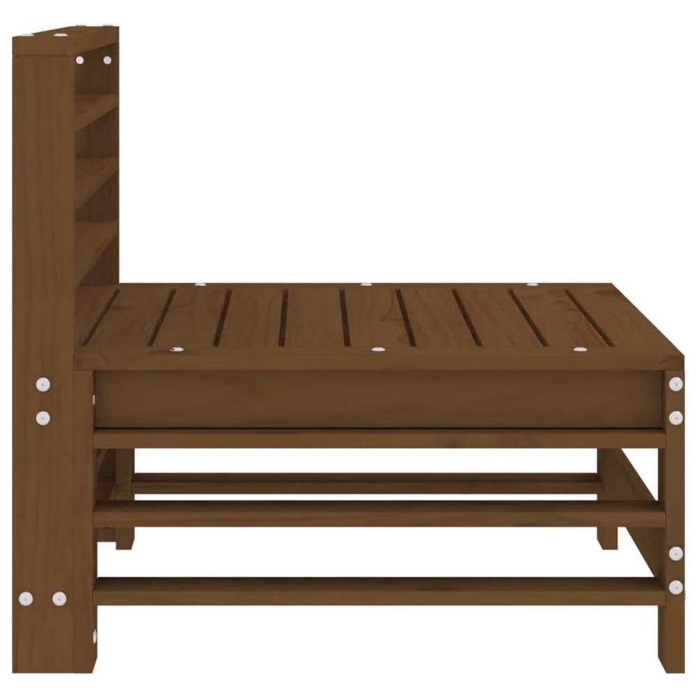 Berkfield Home Garden Middle Sofa in Honey Brown Solid Pine Wood – 3