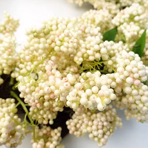 Leaf Hanging White Floral Berry Wreath, Diameter: 55 cm – 2