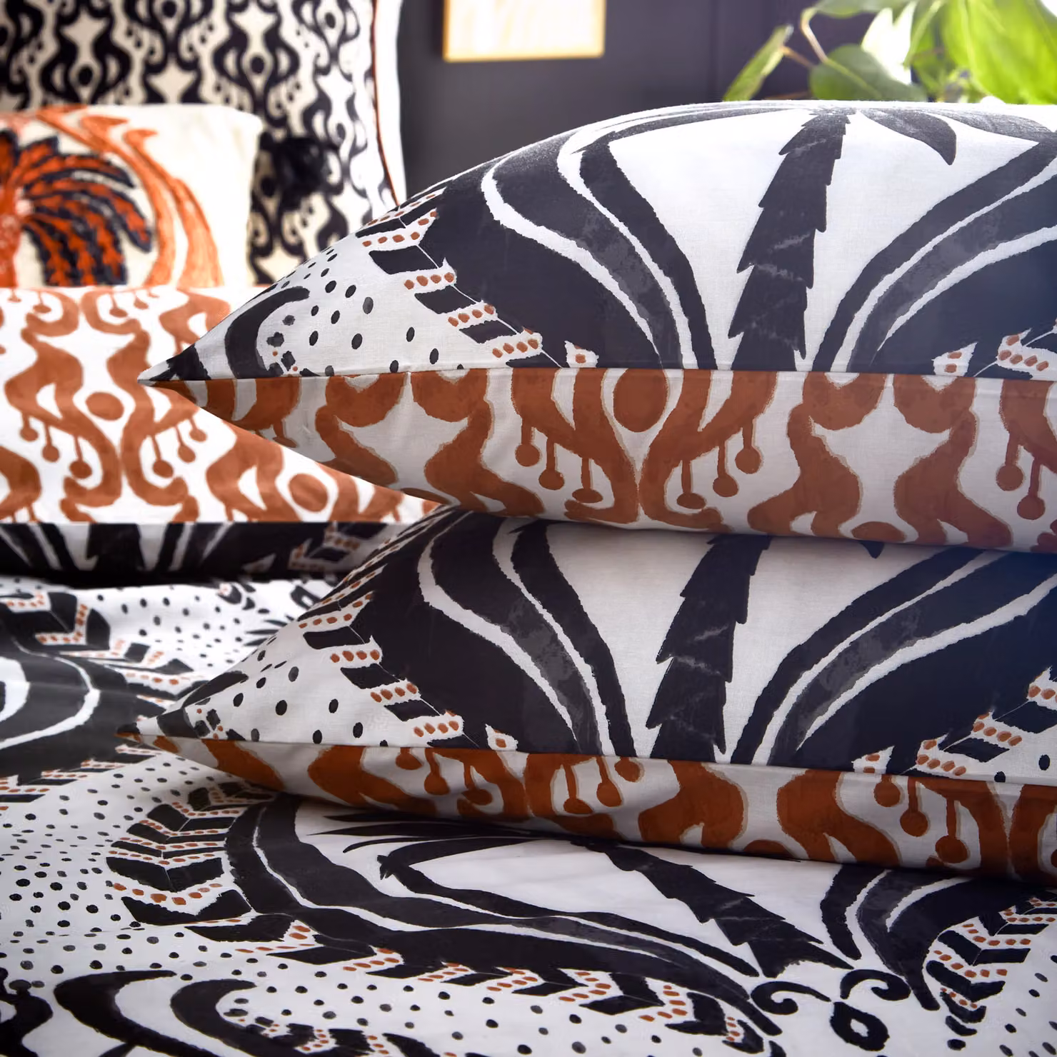 Wylder Tropics Laucala Bohemian Reversible Cotton Duvet Cover Set, Multicolour, W: 140 cm, H: 200 cm – 3
