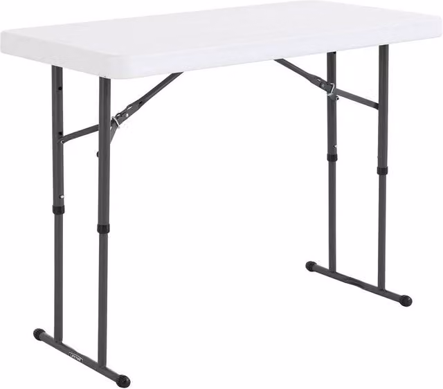 FORGEVIO White Adjustable Height Commercial Table, Width: 122 cm – 1