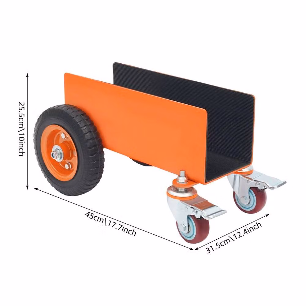SPETLEK Orange Panel Dolly with 8in Pneumatic Wheels, 661 Lbs Capacity, W: 1000 cm, D: 52 cm – 2