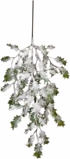 KDMD Frosted Holly Spray in Green, 2 Pack, Height: 78 cm