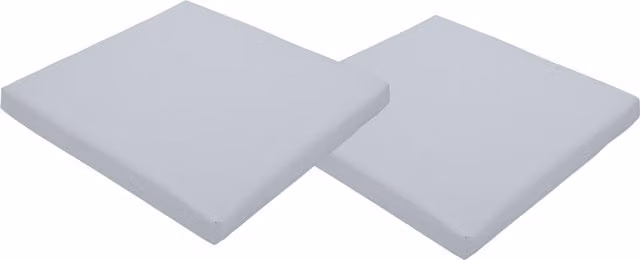 Gardenista Grey Square Outdoor Garden Chair Cushion Set of 2 with Water Repellent Fabric