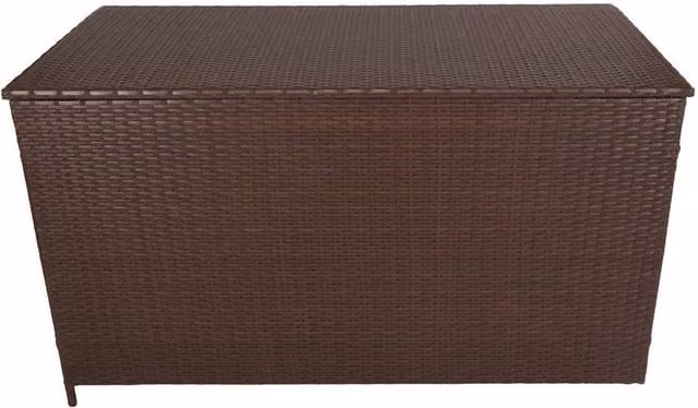 FLAVORA Brown Garden Storage Box with Large Cushion W/D/H: 100 x 15 x 138 cm – 1