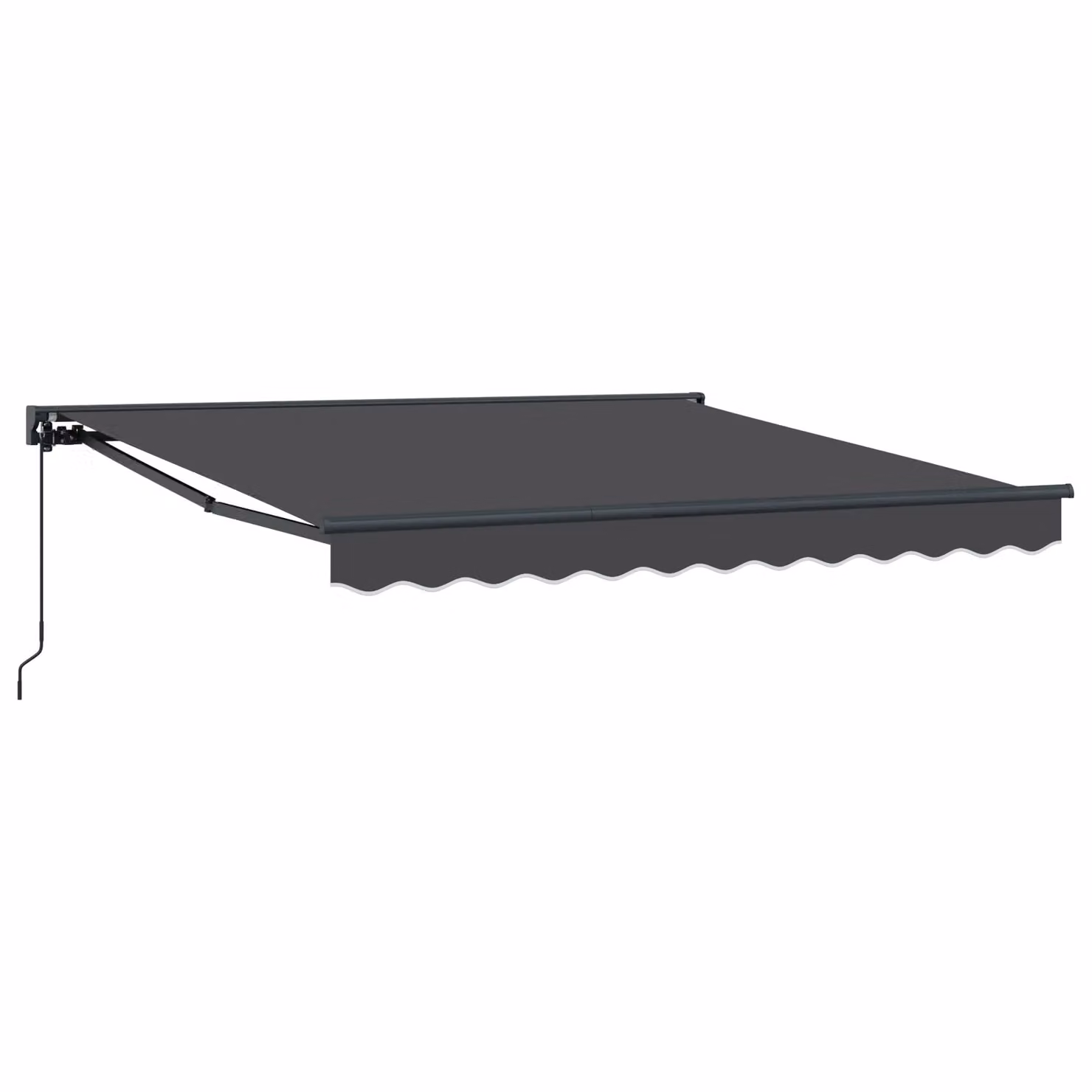 Berkfield Home Manual Retractable Folding Arm Awning in Anthracite, W: 300 cm, D: 250 cm – 2