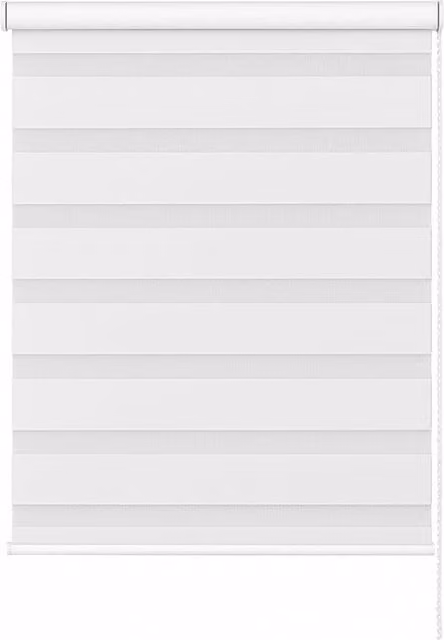 NewEdgeBlinds White Zebra Day Night Roller Blind, W: 160 cm, H: 165 cm