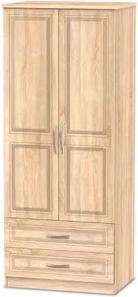 Welcome Dorset Classic 2 Door 2 Drawer Double Wardrobe in Beige