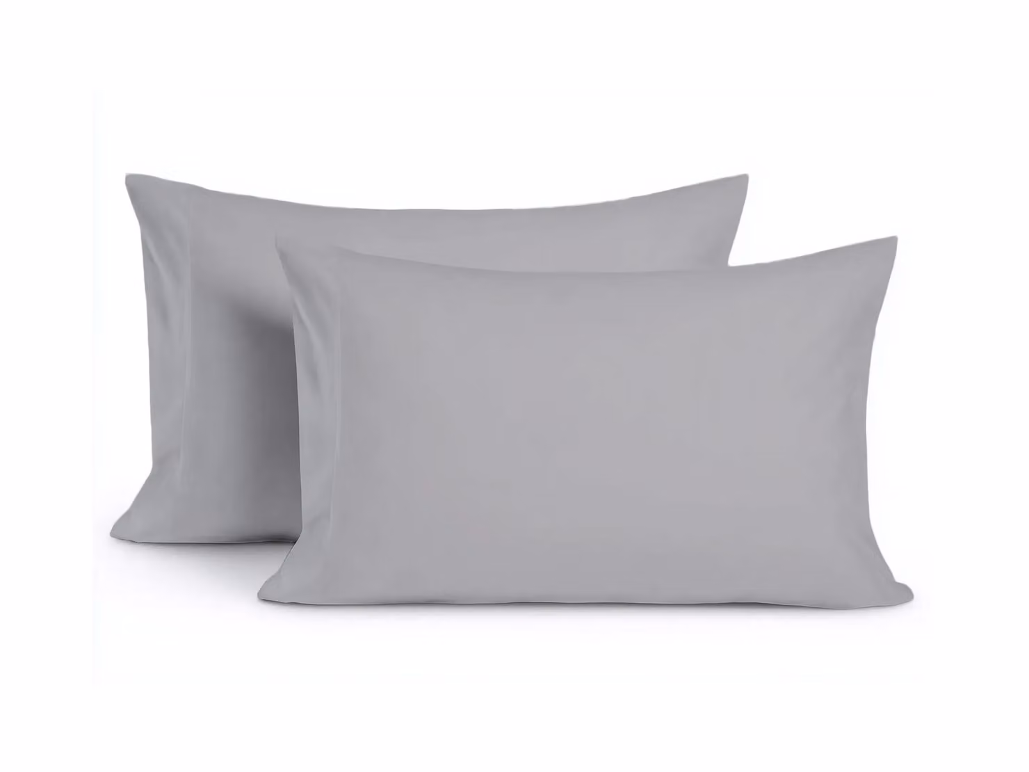 Home Sweet Home UK Silver Microfibre Pillowcase Set of 2 with Envelope Closure, W: 48 cm x L: 74 cm – 2