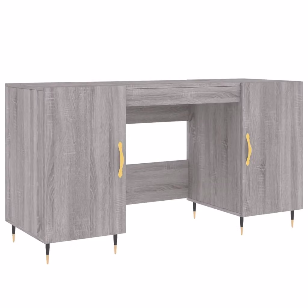 Berkfield Home Grey Sonoma Writing Desk in Engineered Wood, W: 140 cm, D: 50 cm, H: 75 cm – 2