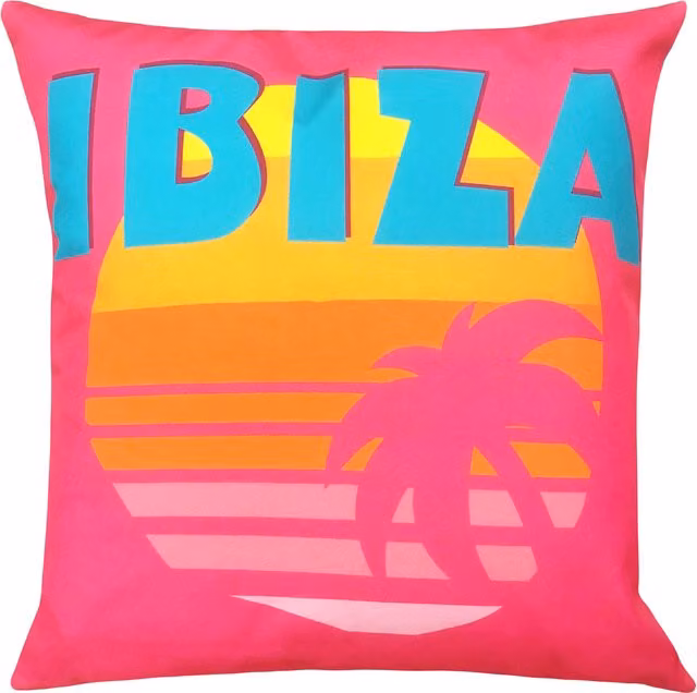 Make it a Home Sunset Ibiza Outdoor Square Cushion Cover in Multicolour and Pink