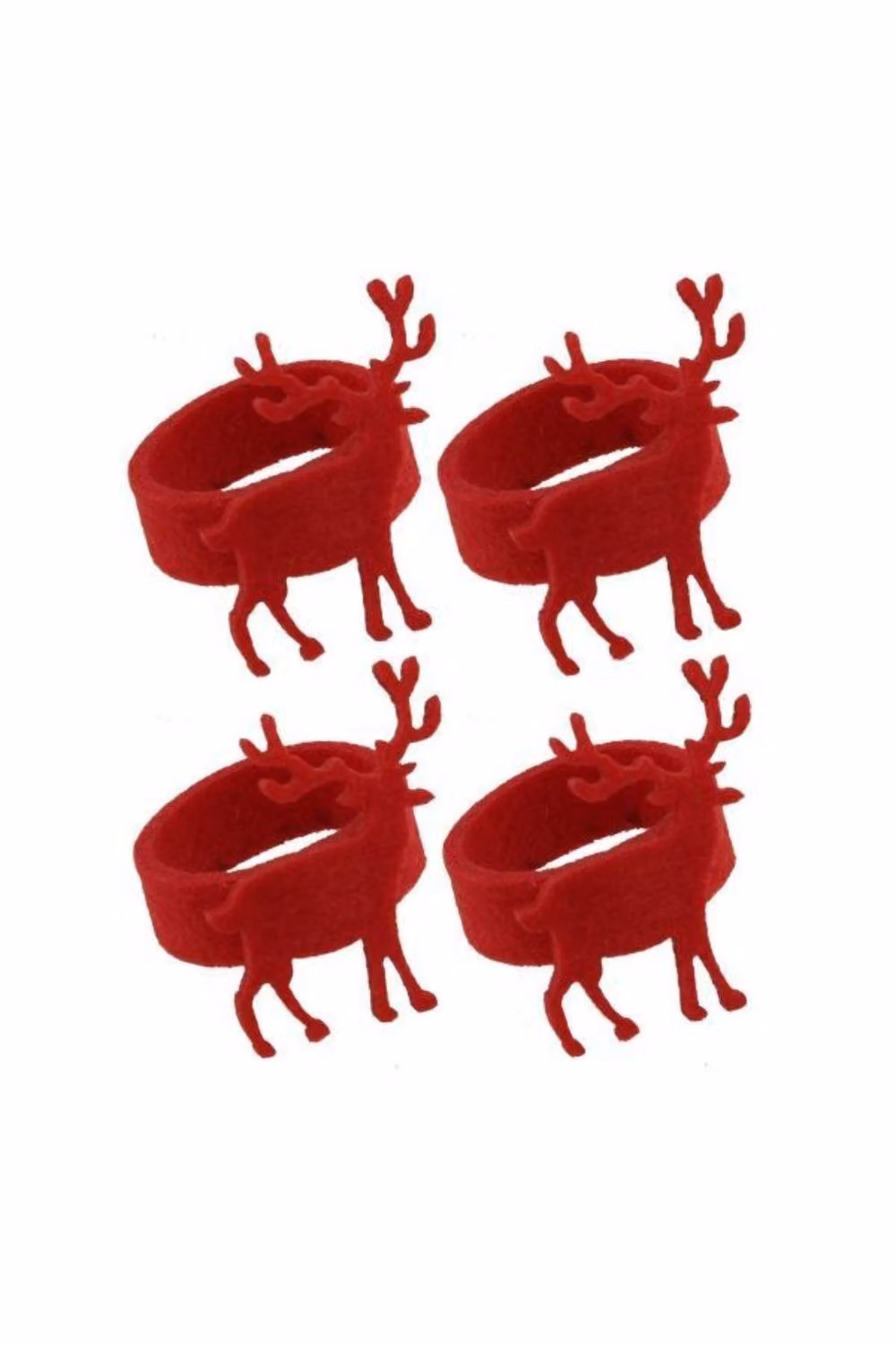 Juliana Red Felt Napkin Holders, 4 Pack – 2