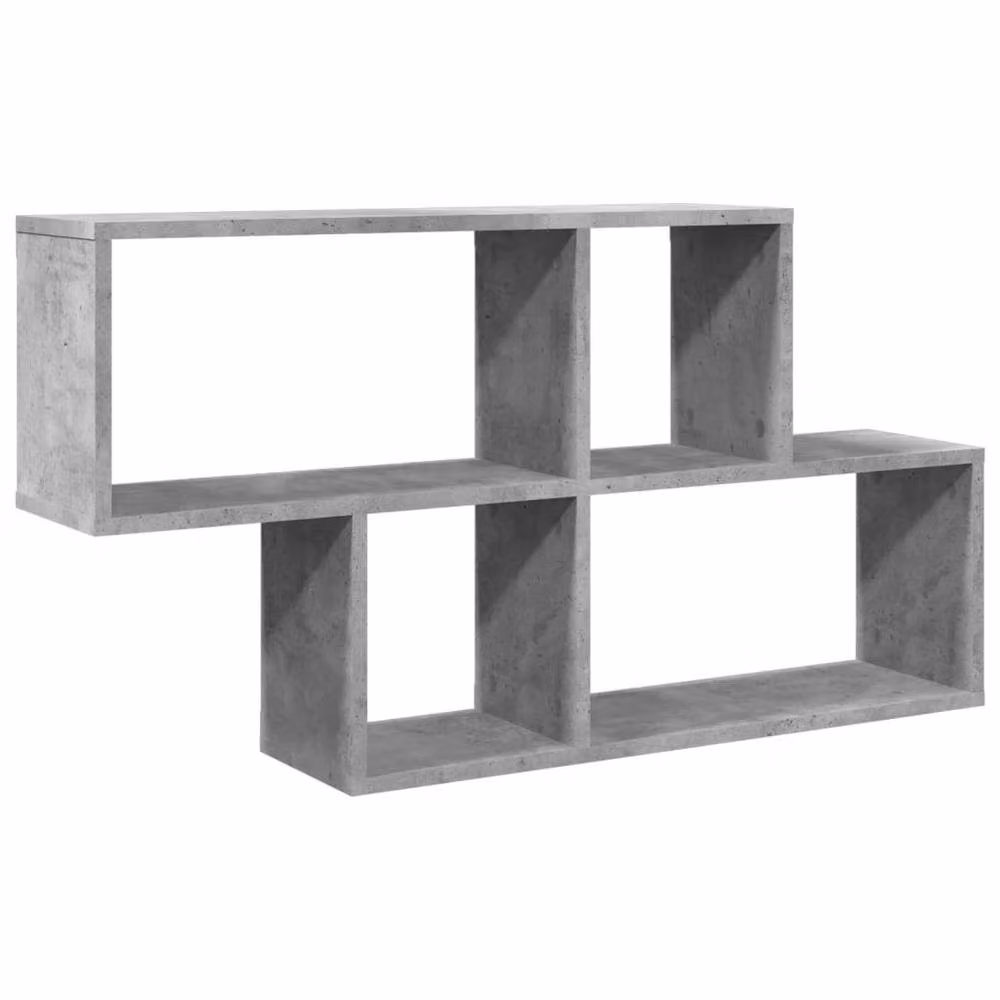 Berkfield Home Wall Mounted Concrete Grey Shelf, W/D/H: 100 x 20 x 53 cm – 2