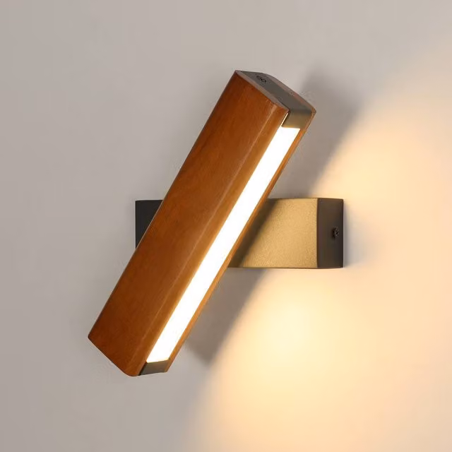 Pheashine Modern Adjustable LED Wall Light in Brown and Black with 3000K Warm White Lighting – 1