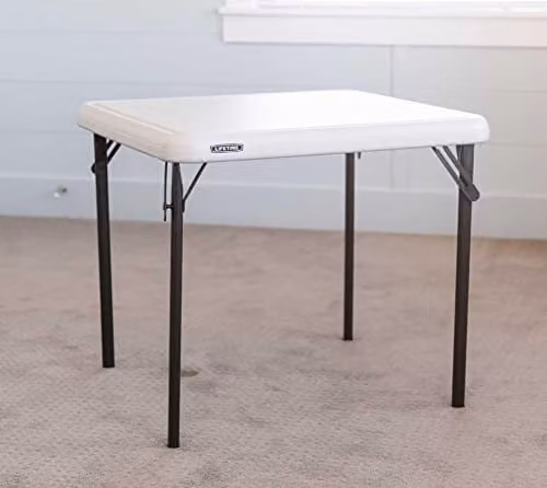 LIFETIME Childrens Square Folding Table, Almond, W/D/H: 61.2 x 61.2 x 53.5 cm – 2