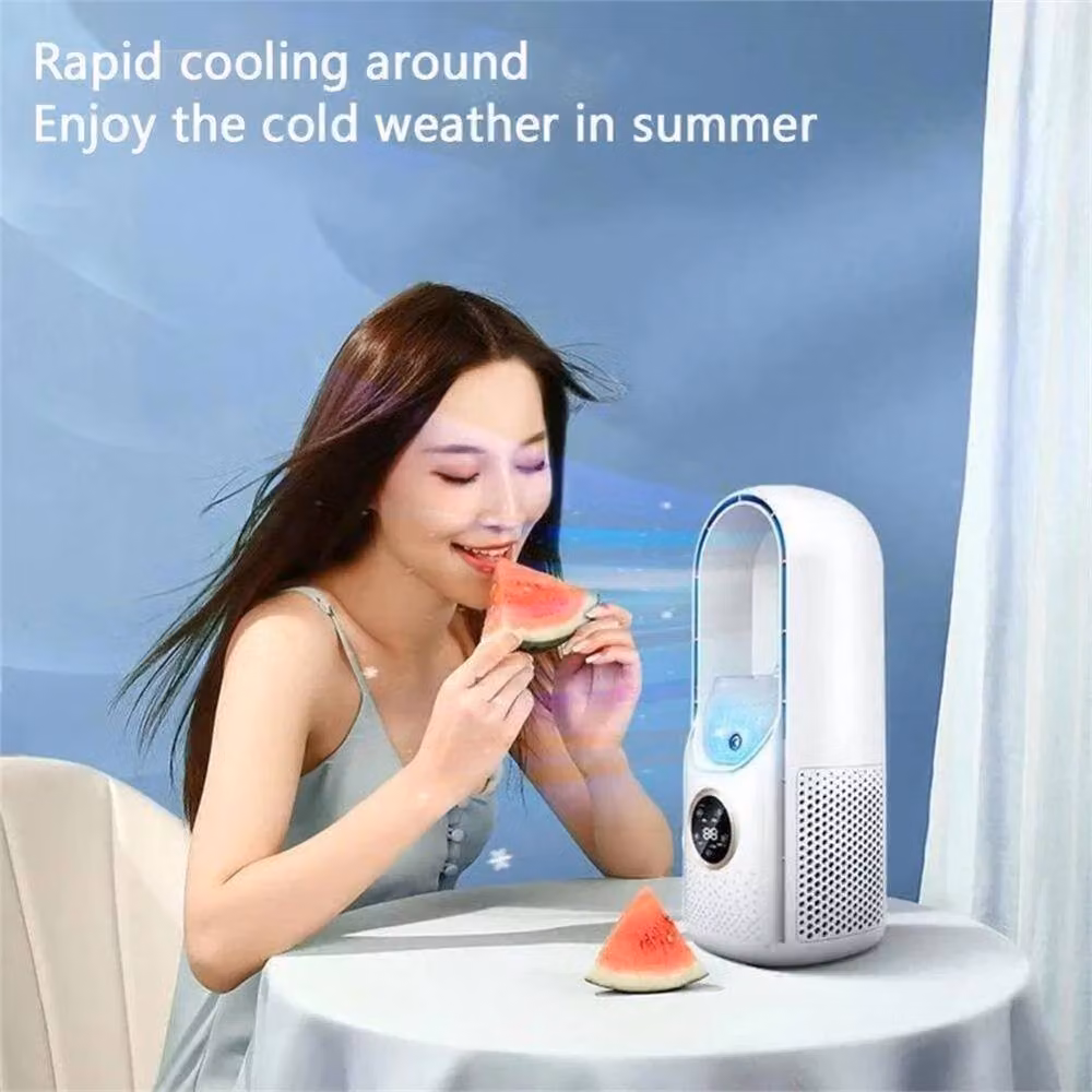 Nordara 6 Speed Silent Portable Leafless Air Cooler Fan in White – 3
