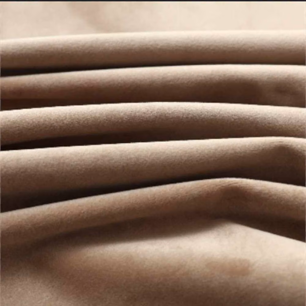 Berkfield Home Beige Velvet Blackout Curtain with Eyelets W: 290 cm, H: 245 cm – 3