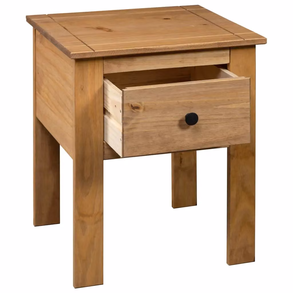 Berkfield Home Panama Pine Bedside Cabinet in Brown, W/D/H: 46 x 40 x 57 cm – 2