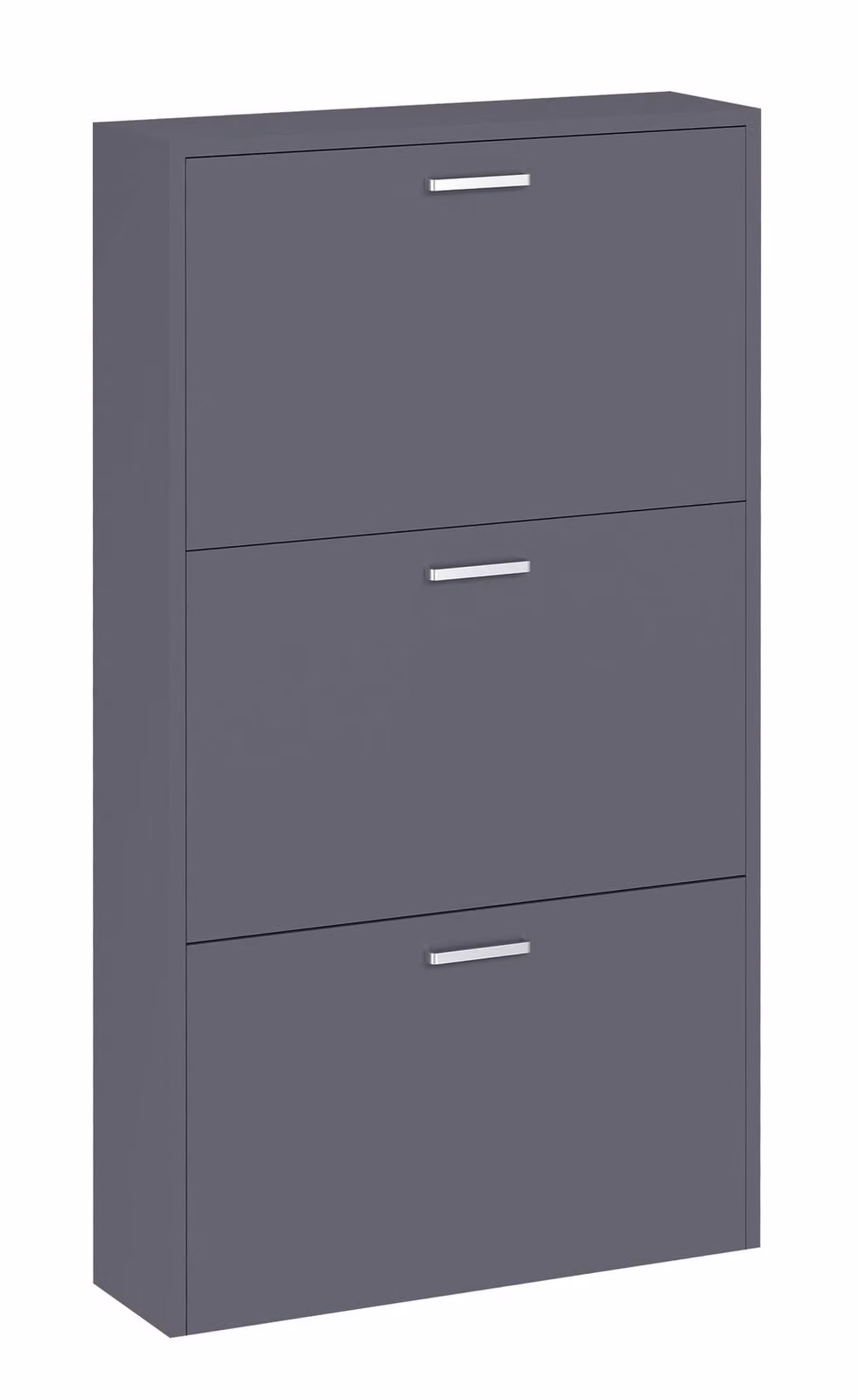 VCM Sulos M Shoe Cabinet in Dark Grey Matt Finish, W/D/H: 59 x 17 x 108 cm – 2