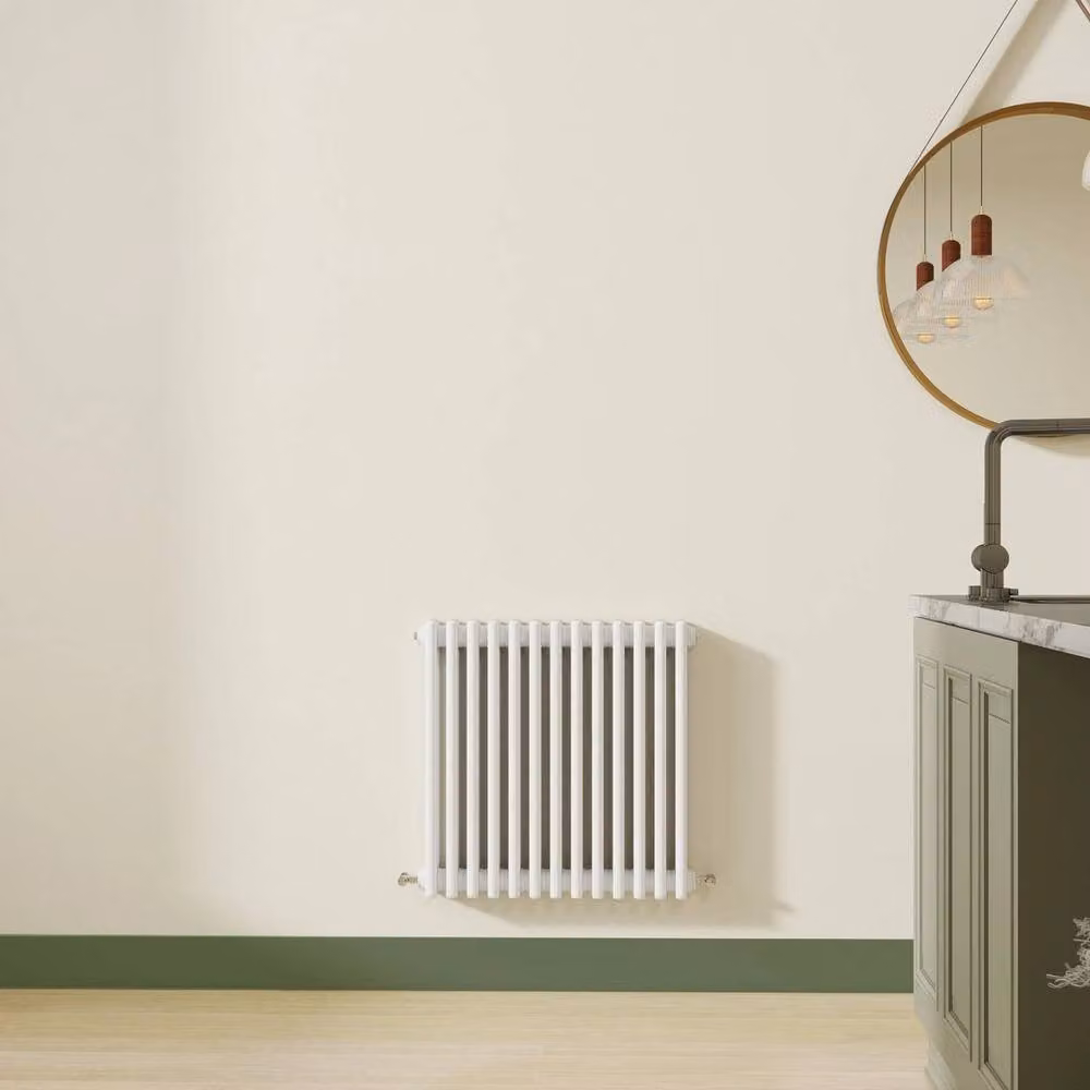 Hinsinc 3 Column Horizontal Cast Iron Radiator, White, W/D/H: 60.0 x 60.5 x 52.0 cm – 2