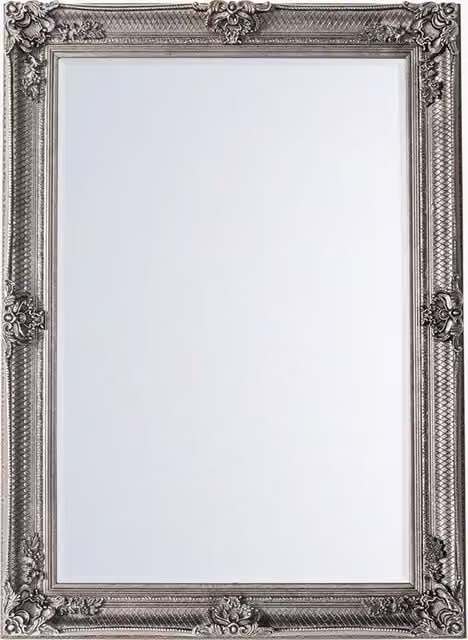 Perch & Parrow Clarissa Rectangular Wall Mirror in Silver