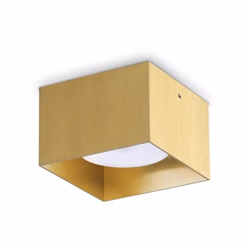 Ideal Lux Spike Square Surface Mounted Downlight in Brass