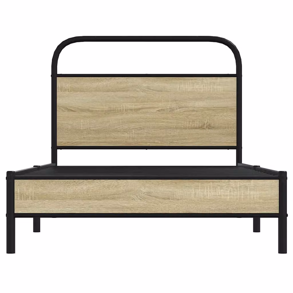 Berkfield Home Bed Frame in Sonoma Oak Brown, W/D/H: 100 x 200 cm – 3