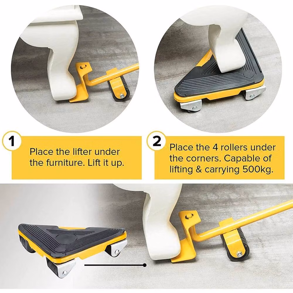 FLAVORA Yellow Heavy Furniture Lifter for Easy Moving, W: 52 cm – 2