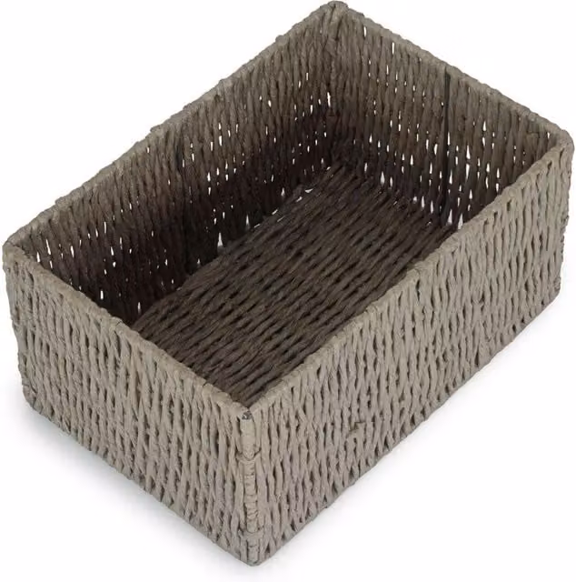 Red Hamper Grey Paper Rope Storage Basket W/D/H: 47.0 x 34.0 x 24.0 cm – 1
