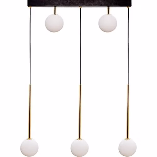 Netlighting Zumaline Ali Modern Bar Pendant Light in Black and Gold with G9 LED Integration