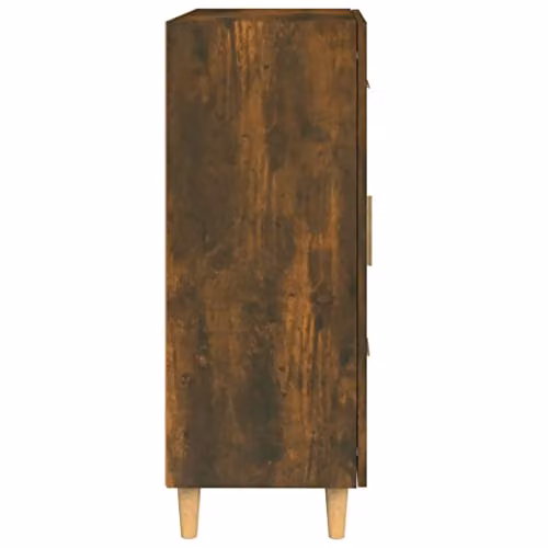 vidaXL Sideboard in Smoked Oak, Brown Engineered Wood and Glass, W/D/H: 69.5 x 34 x 90 cm – 5