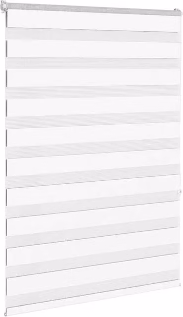 Berkfield Home Elegant Zebra Blind in White, W: 105 cm, H: 150 cm