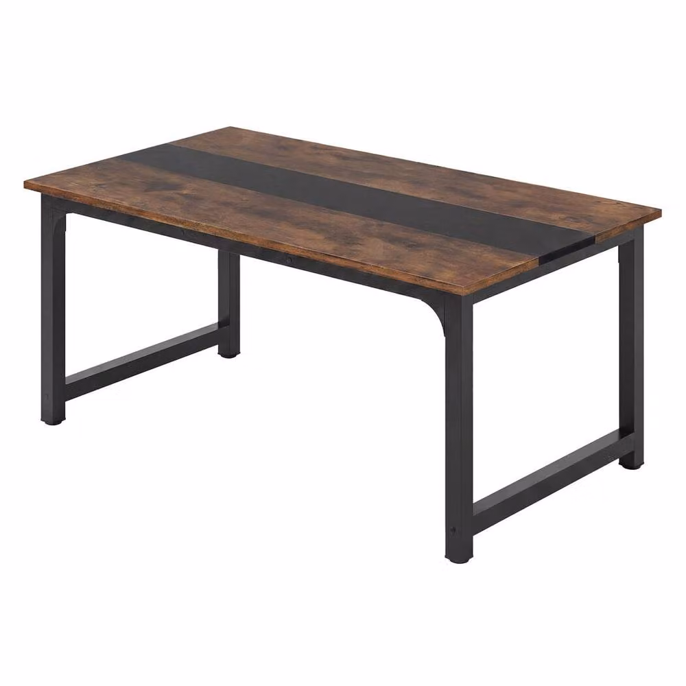 Levede Walnut Brown Rectangular Dining Table for 4-6 People with Adjustable Feet – 2