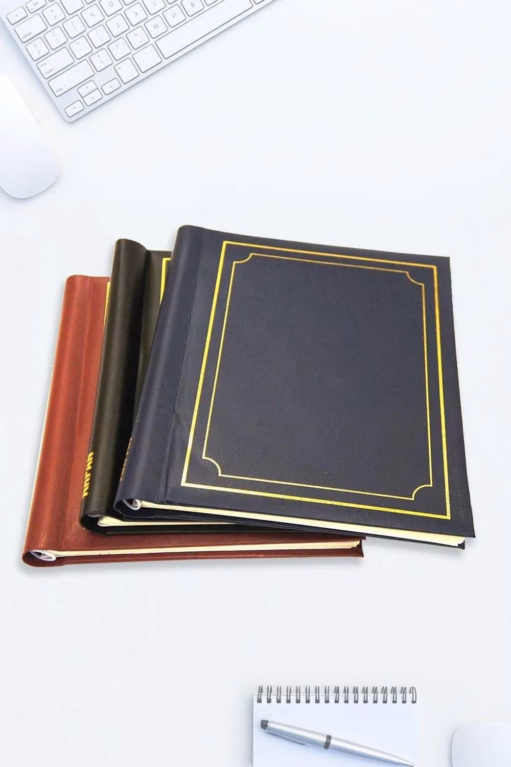 Arpan Deluxe 3 Self Adhesive Large Photo Albums, 60 Pages/120 Sides, Black, Blue and Red – 5