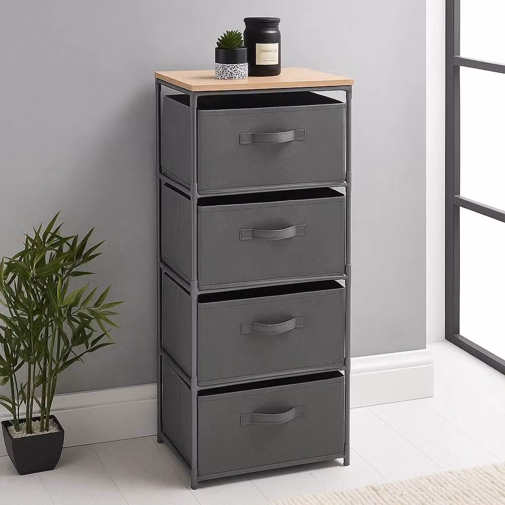 FORGEVIO Modern Grey Chest of Drawers for Bedroom, Bathroom or Home Office – 3