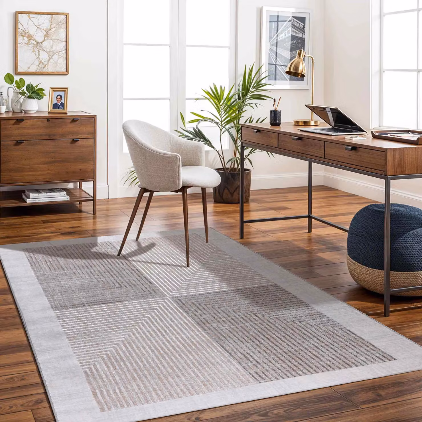 Livabliss Lustro Modern Abstract Rug in Grey, Beige and White, W: 200 cm, D: 275 cm – 3