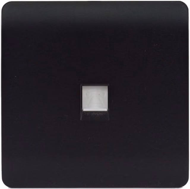 Trendi Switch 1 Gang RJ45 Cat 5e Ethernet Socket in Matt Black