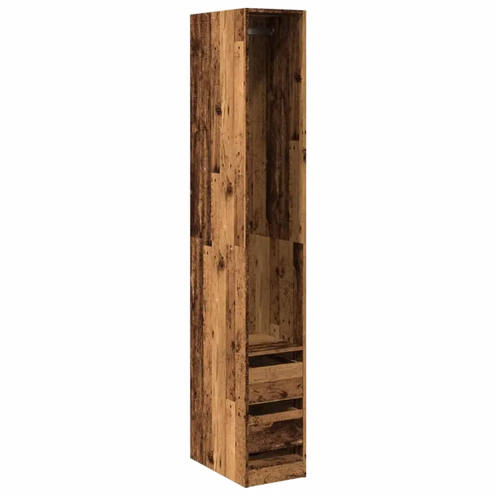 Berkfield Home Old Wood Wardrobe in Brown, W/D/H: 30 x 30 x 200 cm – 2