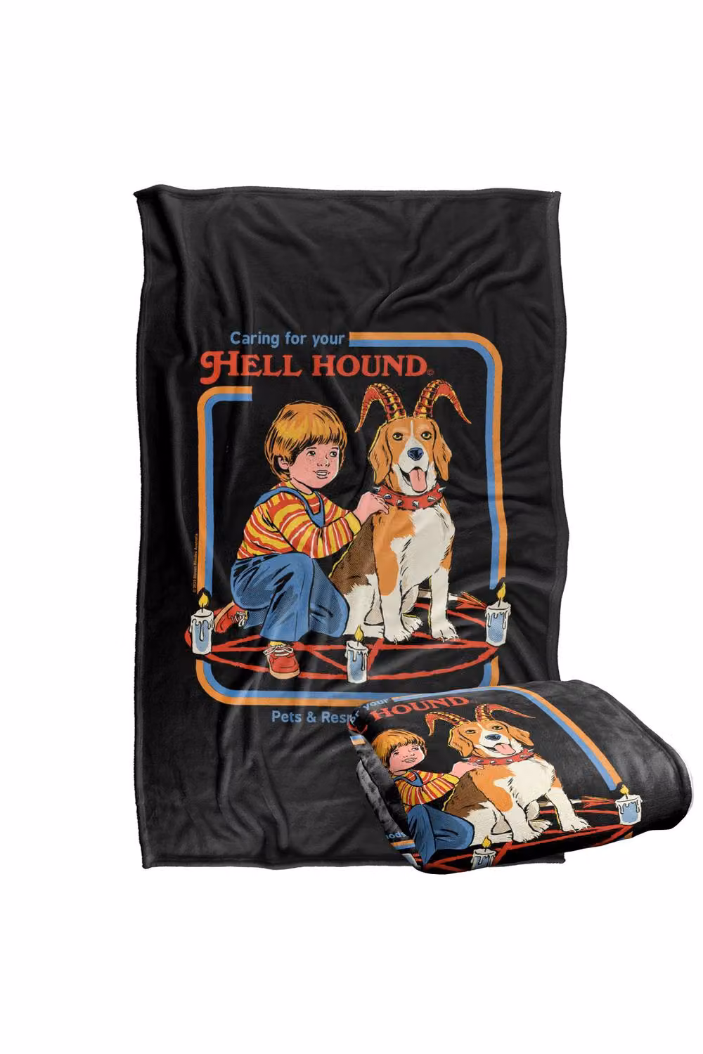 Steven Rhodes Hell Hound Silky Touch Super Soft Fleece Throw Blanket, Multicolour, W/D/H: 152 x 127 cm – 2