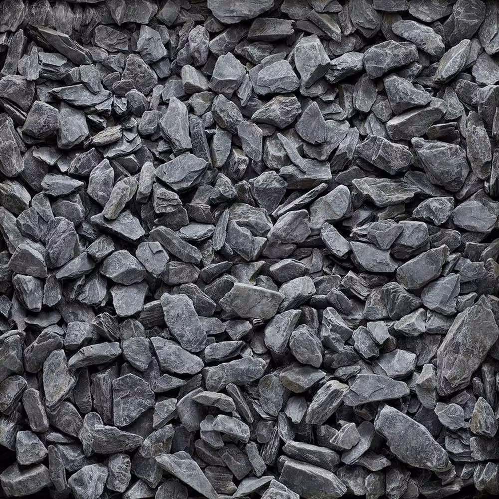 Buttercup Farm Blue Slate Chippings Coarse Gravel in Dark Grey, 850 kg – 2