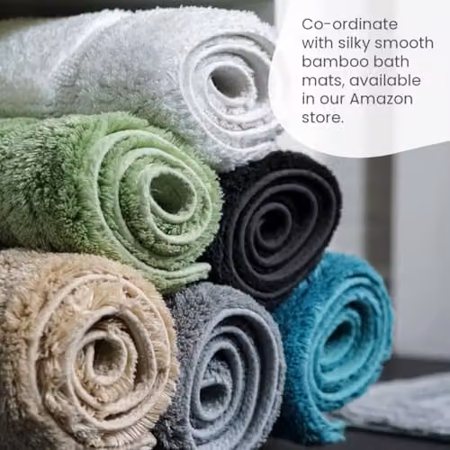 Allure Bath Fashions Pack of 2 Bamboo Cotton Terry Bath Towels, Sand, W: 70 cm, L: 125 cm – 4